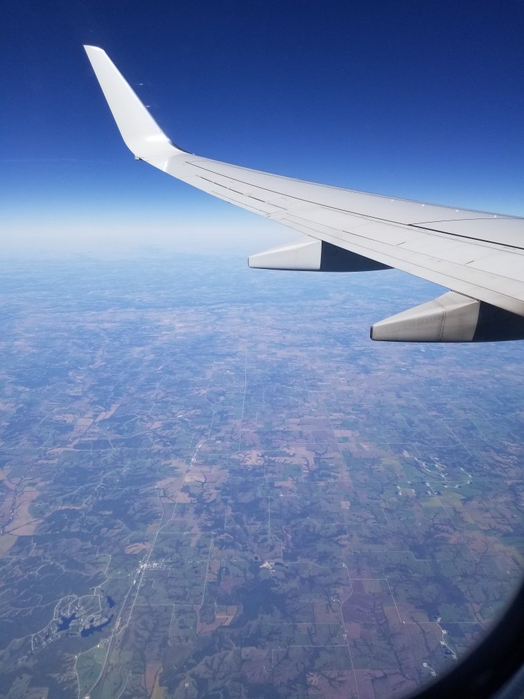 View of Missouri from plane at full altitude.