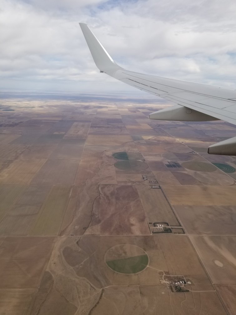 Colorado fields from the air.